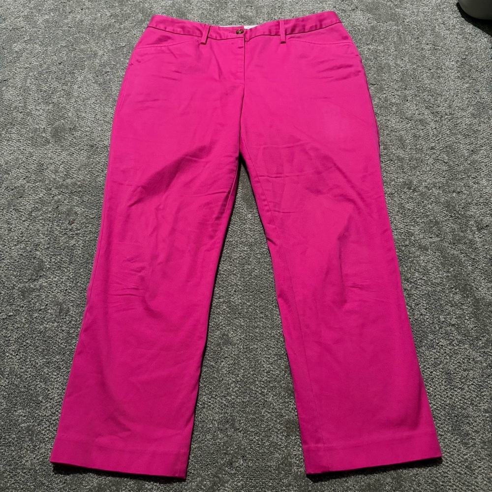 LANDS’ END women’s pink business to casual‎ bright pink pants size 10 great feel